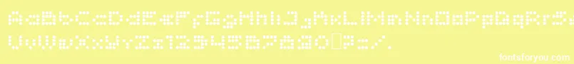 Шрифт Imajix16Dot – белые шрифты на жёлтом фоне