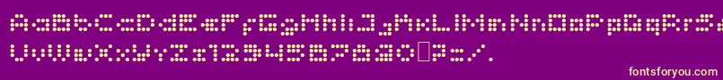Imajix16Dot Font – Yellow Fonts on Purple Background