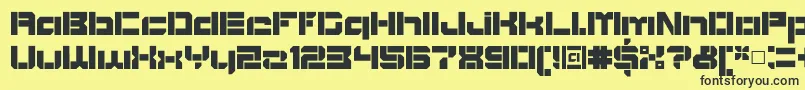 BlockoutOpenultra Font – Black Fonts on Yellow Background