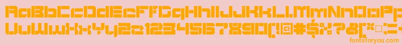 BlockoutOpenultra Font – Orange Fonts on Pink Background