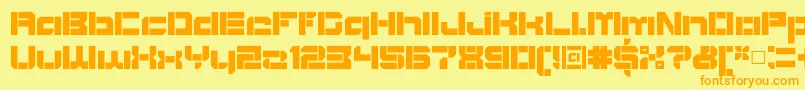 BlockoutOpenultra Font – Orange Fonts on Yellow Background