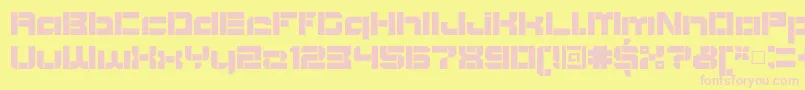 BlockoutOpenultra Font – Pink Fonts on Yellow Background