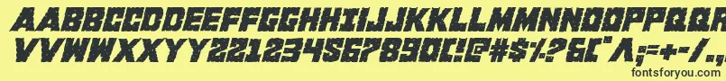 Kcommandoital Font – Black Fonts on Yellow Background