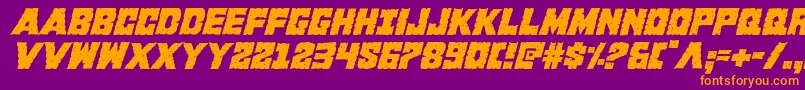 Kcommandoital Font – Orange Fonts on Purple Background