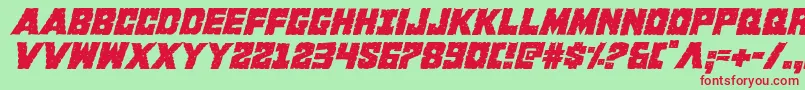 Kcommandoital Font – Red Fonts on Green Background