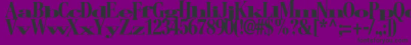 フォントBostonRegularTtstd – 紫の背景に黒い文字