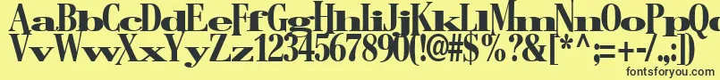 BostonRegularTtstd Font – Black Fonts on Yellow Background