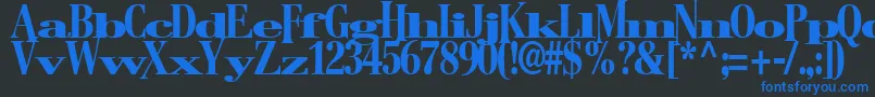 BostonRegularTtstd Font – Blue Fonts on Black Background