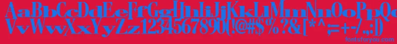 BostonRegularTtstd Font – Blue Fonts on Red Background
