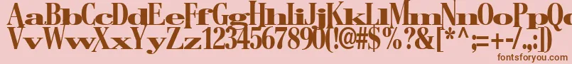 BostonRegularTtstd Font – Brown Fonts on Pink Background