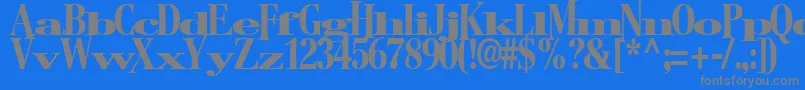 BostonRegularTtstd Font – Gray Fonts on Blue Background