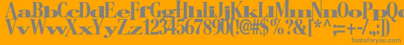 BostonRegularTtstd Font – Gray Fonts on Orange Background