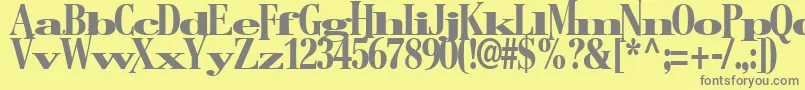 BostonRegularTtstd Font – Gray Fonts on Yellow Background