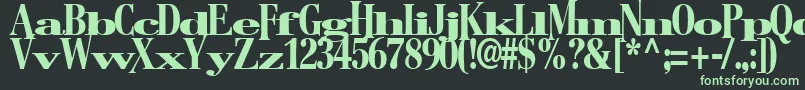 Шрифт BostonRegularTtstd – зелёные шрифты на чёрном фоне