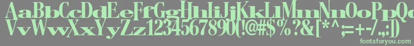 BostonRegularTtstd Font – Green Fonts on Gray Background