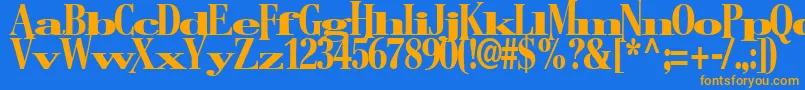 BostonRegularTtstd Font – Orange Fonts on Blue Background