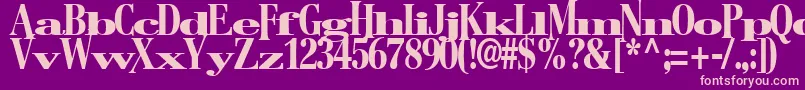 BostonRegularTtstd Font – Pink Fonts on Purple Background