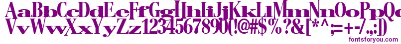 フォントBostonRegularTtstd – 白い背景に紫のフォント