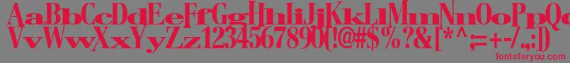 BostonRegularTtstd-Schriftart – Rote Schriften auf grauem Hintergrund