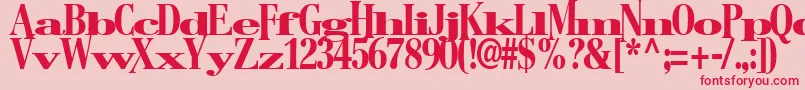 BostonRegularTtstd Font – Red Fonts on Pink Background
