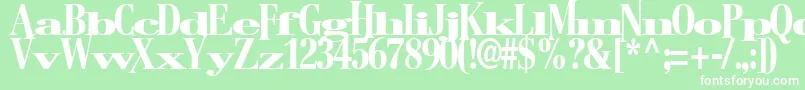 BostonRegularTtstd Font – White Fonts on Green Background