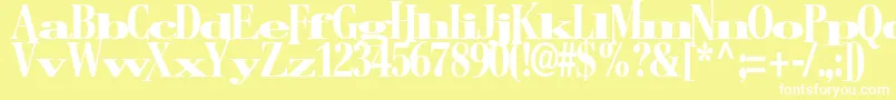 BostonRegularTtstd Font – White Fonts on Yellow Background