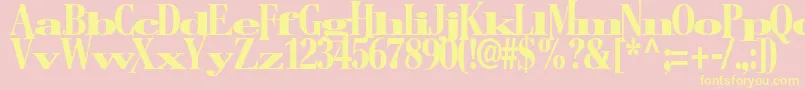 BostonRegularTtstd Font – Yellow Fonts on Pink Background