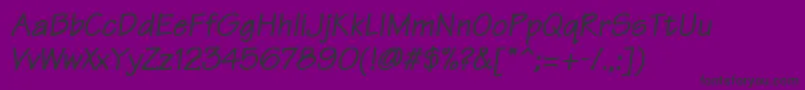 フォントTecbold – 紫の背景に黒い文字