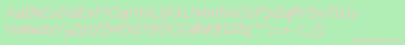 Tecbold Font – Pink Fonts on Green Background