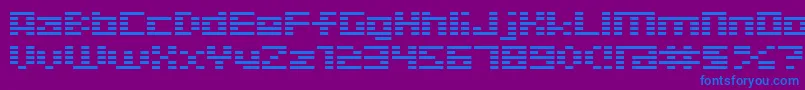 Fonte D3Digitalism – fontes azuis em um fundo violeta