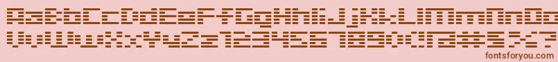Шрифт D3Digitalism – коричневые шрифты на розовом фоне
