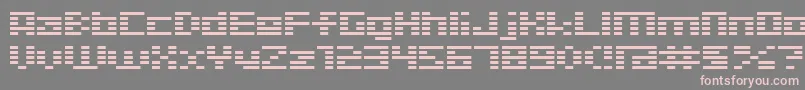 D3Digitalism-Schriftart – Rosa Schriften auf grauem Hintergrund