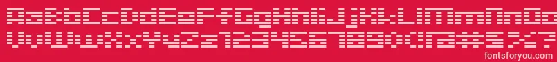 フォントD3Digitalism – 赤い背景にピンクのフォント