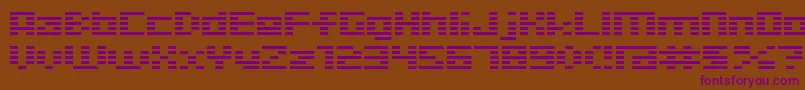 D3Digitalism Font – Purple Fonts on Brown Background