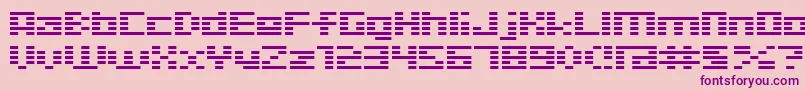 Шрифт D3Digitalism – фиолетовые шрифты на розовом фоне