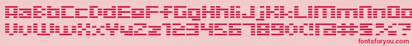 D3Digitalism Font – Red Fonts on Pink Background