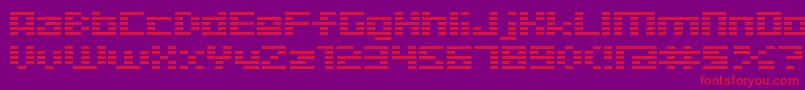 D3Digitalism Font – Red Fonts on Purple Background