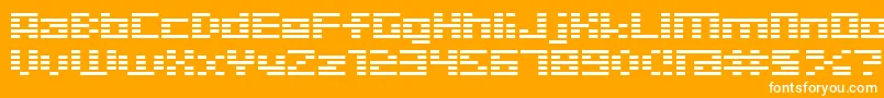 フォントD3Digitalism – オレンジの背景に白い文字
