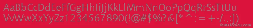 フォントChiantiWin95bt – 赤い背景に灰色の文字