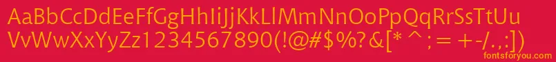 ChiantiWin95bt Font – Orange Fonts on Red Background