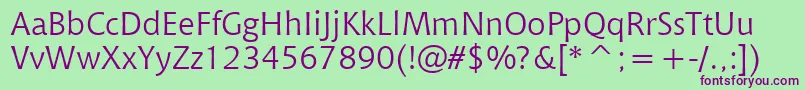 ChiantiWin95bt Font – Purple Fonts on Green Background
