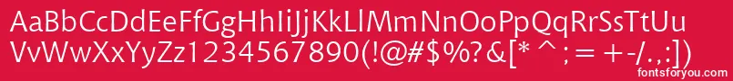 フォントChiantiWin95bt – 赤い背景に白い文字