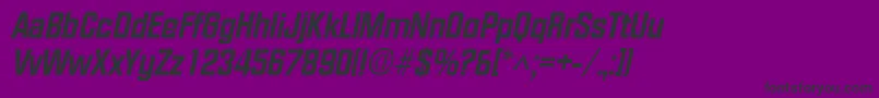 FacetextraboldItalic Font – Black Fonts on Purple Background