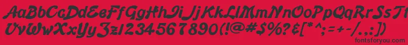 BannerBold Font – Black Fonts on Red Background