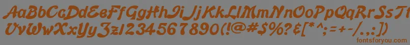 BannerBold Font – Brown Fonts on Gray Background