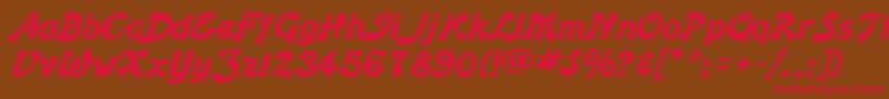 BannerBold Font – Red Fonts on Brown Background