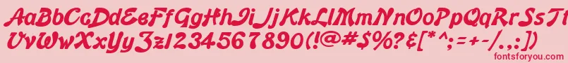 BannerBold Font – Red Fonts on Pink Background