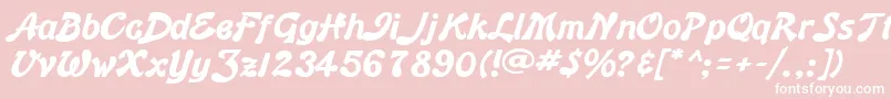 フォントBannerBold – ピンクの背景に白い文字