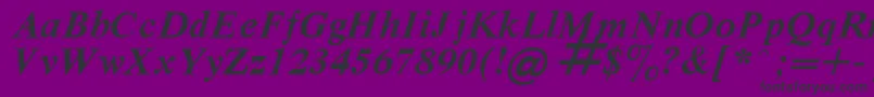 RespectBoldItalic Font – Black Fonts on Purple Background