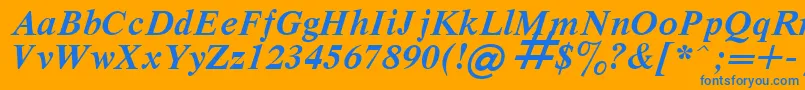 RespectBoldItalic Font – Blue Fonts on Orange Background